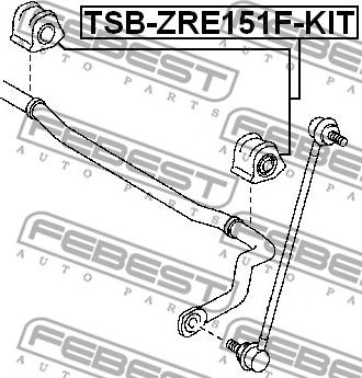 Febest TSB-ZRE151F-KIT - Repair Kit, stabilizer suspension onlydrive.pro