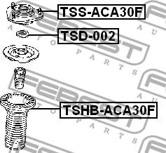 Febest TSD-002 - Top Strut Mounting onlydrive.pro