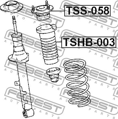 Febest TSHB-003 - Protective Cap / Bellow, shock absorber onlydrive.pro