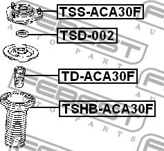 Febest TSHB-ACA30F - Protective Cap / Bellow, shock absorber onlydrive.pro