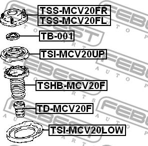 Febest TSI-MCV20UP - Spring Cap onlydrive.pro