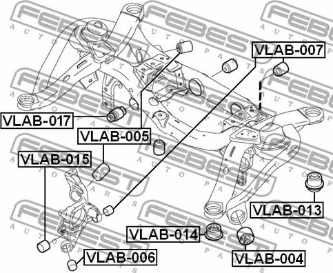 Febest VLAB-013 - Kinnitus,sillatala onlydrive.pro