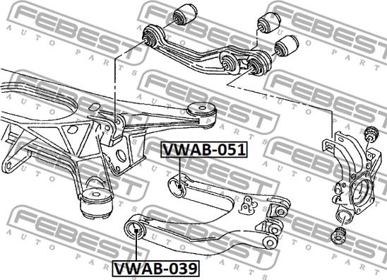 Febest VWAB-051 - Bush of Control / Trailing Arm onlydrive.pro