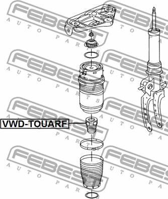 Febest VWD-TOUARF - Vaimennuskumi, jousitus onlydrive.pro
