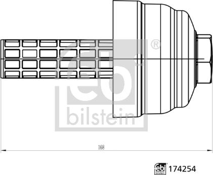 Febi Bilstein 174254 - Dangtis, alyvos filtro korpusas onlydrive.pro