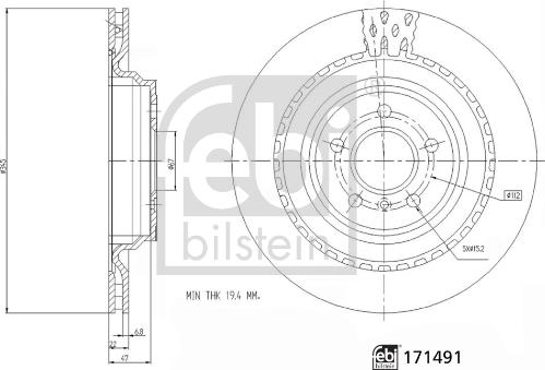 Febi Bilstein 171491 - Тормозной диск onlydrive.pro