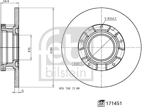 Febi Bilstein 171451 - Brake Disc onlydrive.pro