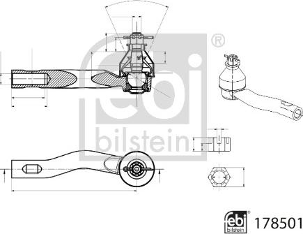 Febi Bilstein 178501 - Tie Rod End onlydrive.pro