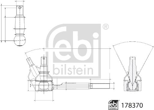 Febi Bilstein 178370 - Наконечник рулевой тяги, шарнир onlydrive.pro