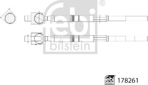 Febi Bilstein 178261 - Inner Tie Rod, Axle Joint onlydrive.pro