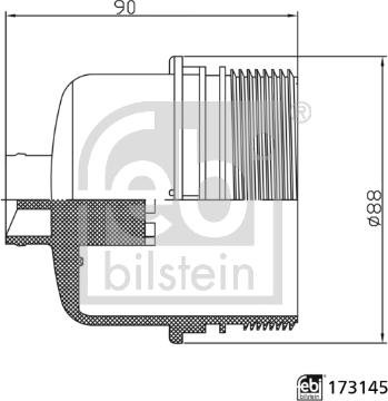 Febi Bilstein 173145 - Vāks, Eļļas filtra korpuss onlydrive.pro