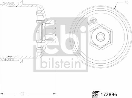 Febi Bilstein 172896 - Kansi, öljysuodatinpesä onlydrive.pro