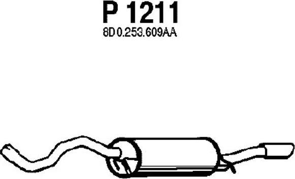 Fenno P1211 - Izplūdes gāzu trokšņa slāpētājs (pēdējais) onlydrive.pro