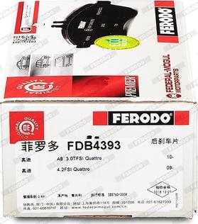 Ferodo FDB4393 - Brake Pad Set, disc brake onlydrive.pro