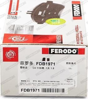 Ferodo FDB1971 - Brake Pad Set, disc brake onlydrive.pro