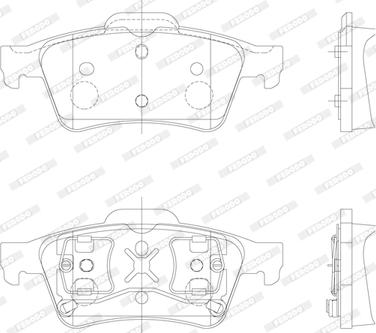 Ferodo FDB1540 - Тормозные колодки, дисковые, комплект onlydrive.pro