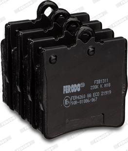 Ferodo FDB1311 - Тормозные колодки, дисковые, комплект onlydrive.pro