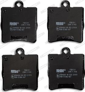 Ferodo FDB1311 - Тормозные колодки, дисковые, комплект onlydrive.pro