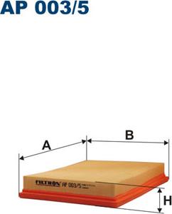 Filtron AP003/5 - Ilmansuodatin onlydrive.pro