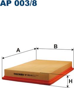 Filtron AP003/8 - Ilmansuodatin onlydrive.pro