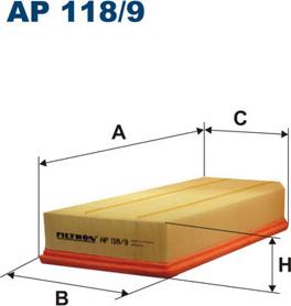 Filtron AP118/9 - Воздушный фильтр, двигатель onlydrive.pro