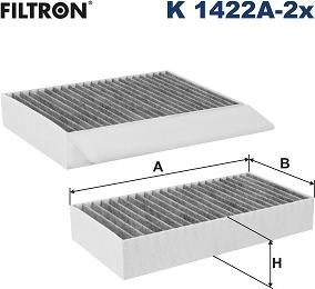 Filtron K 1422A-2x - Filter, interior air onlydrive.pro