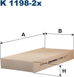 Filtron K1198-2x - Filter, interior air onlydrive.pro