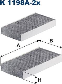 Filtron K 1198A-2x - Suodatin, sisäilma onlydrive.pro