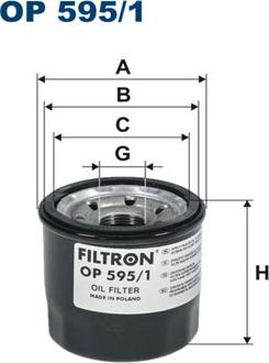 Filtron OP595/1 - Eļļas filtrs onlydrive.pro