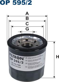 Filtron OP595/2 - Eļļas filtrs onlydrive.pro