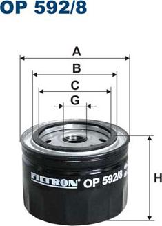 Filtron OP592/8 - Oil Filter onlydrive.pro