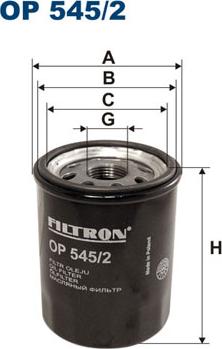 Filtron OP545/2 - Oil Filter onlydrive.pro