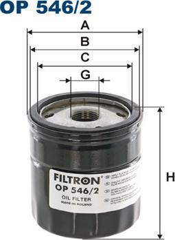 Filtron OP546/2 - Alyvos filtras onlydrive.pro