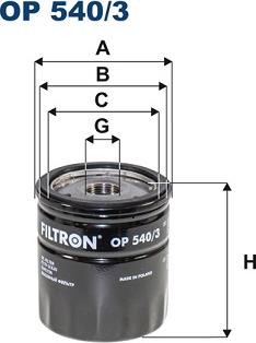 Filtron OP540/3 - Oil Filter onlydrive.pro