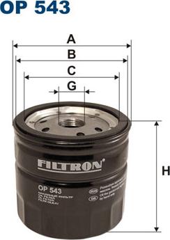 Filtron OP543 - Eļļas filtrs onlydrive.pro