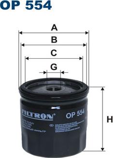 Filtron OP554 - Öljynsuodatin onlydrive.pro