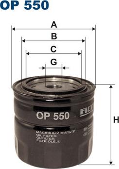 Filtron OP550 - Oil Filter onlydrive.pro