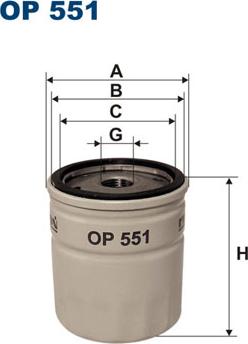Filtron OP551 - Oil Filter onlydrive.pro