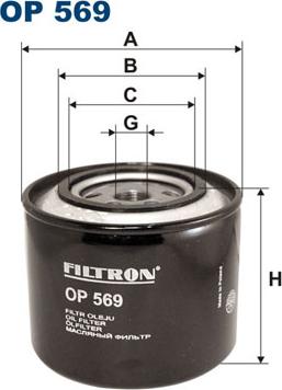 Filtron OP569 - Öljynsuodatin onlydrive.pro