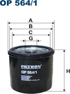 Filtron OP564/1 - Eļļas filtrs onlydrive.pro