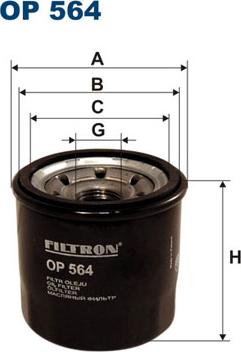 Filtron OP564 - Oil Filter onlydrive.pro