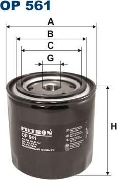 Filtron OP561 - Oil Filter onlydrive.pro