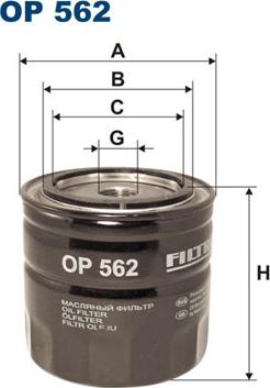 Filtron OP562 - Öljynsuodatin onlydrive.pro