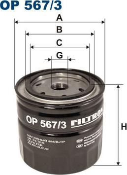 Filtron OP567/3 - Öljynsuodatin onlydrive.pro