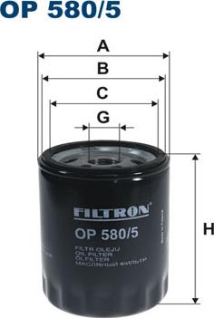 Filtron OP580/5 - Öljynsuodatin onlydrive.pro