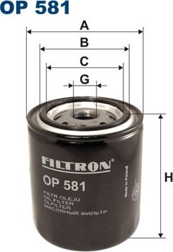 Filtron OP581 - Öljynsuodatin onlydrive.pro