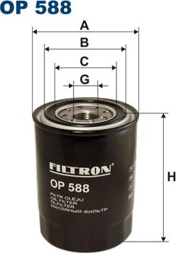 Filtron OP588 - Oil Filter onlydrive.pro