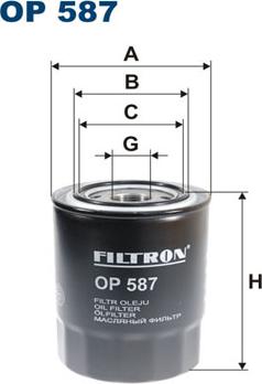 Filtron OP587 - Oil Filter onlydrive.pro