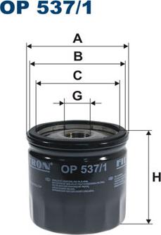 Filtron OP537/1 - Oil Filter onlydrive.pro