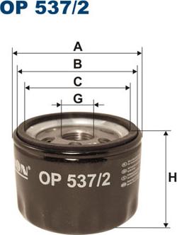 Filtron OP537/2 - Oil Filter onlydrive.pro